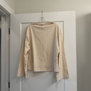 H&M Women's Long Sleeve Tee in Light Beige